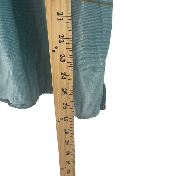 Bruno Men's Size Large Linen Blend Light Blue Button Up Shirt - Picture 7 of 7